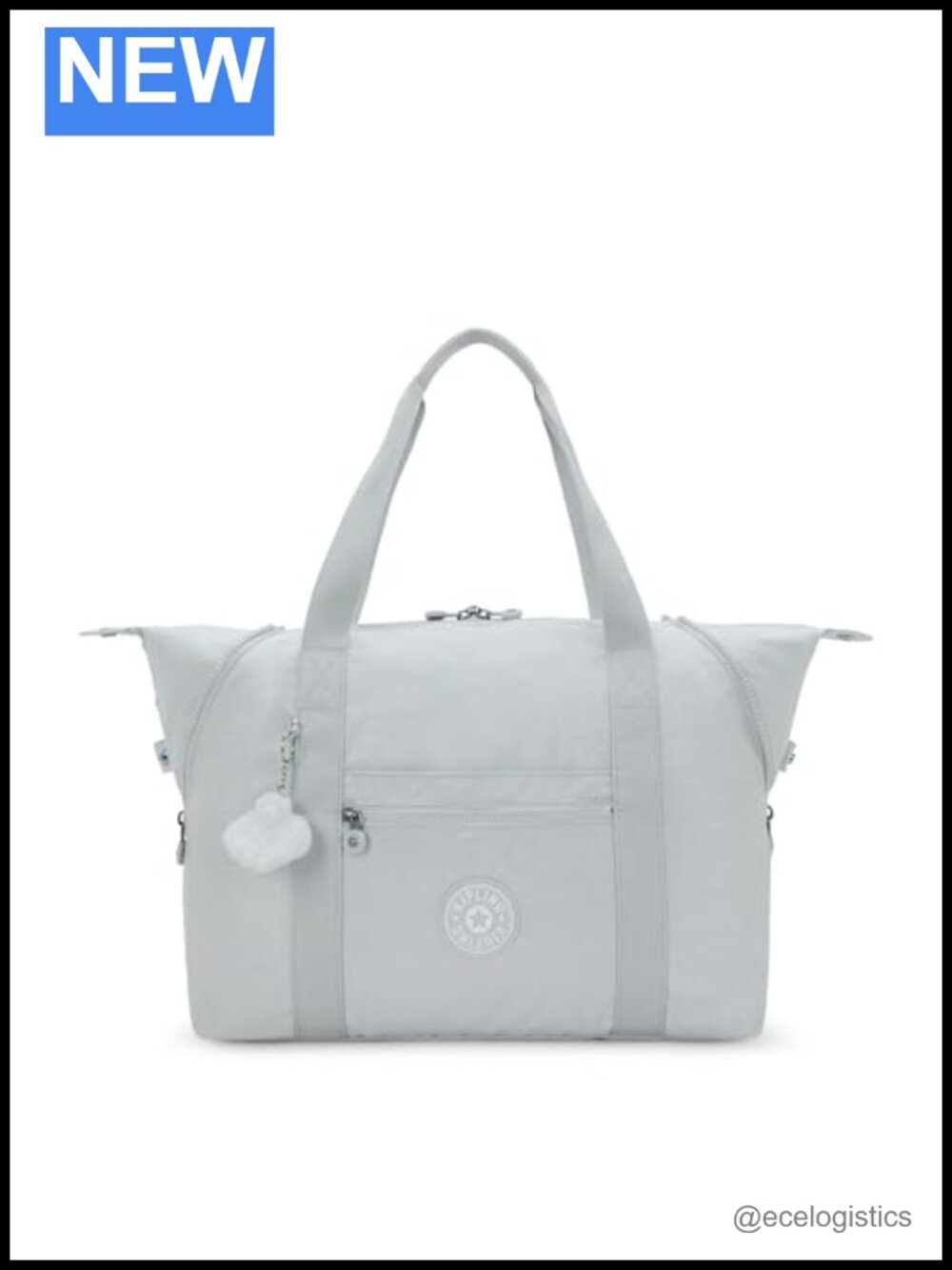 Kipling Art Medium Tote Bag - Water Resistant Nylon Weekender with Trolley